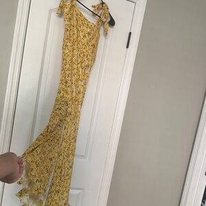 SHEIN Yellow Floral Jumpsuit